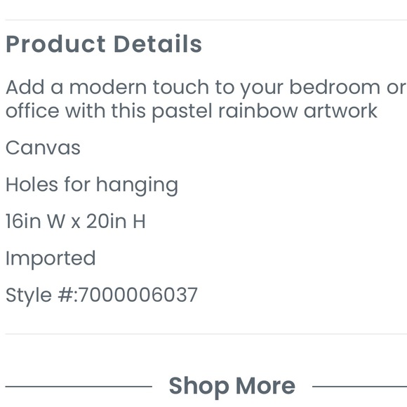 Colleen Karis>Modern rainbow art print on canvas NWT - Picture 4 of 4